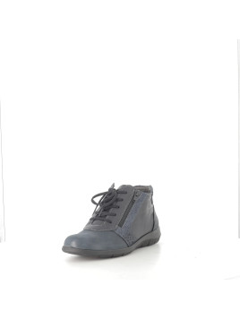 Baskets Hautes en Cuir Bleu Marine