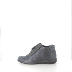 Baskets Hautes en Cuir Bleu Marine