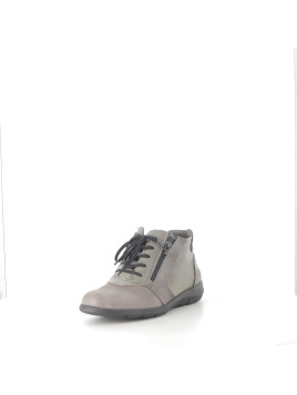 Baskets Hautes en Cuir Gris