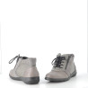 Baskets Hautes en Cuir Gris