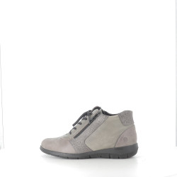 Baskets Hautes en Cuir Gris