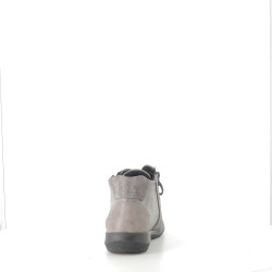 Baskets Hautes en Cuir Gris
