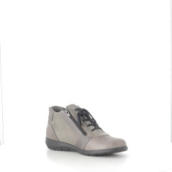 Baskets Hautes en Cuir Gris