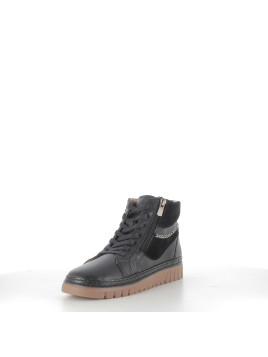 Baskets Hautes en Cuir Noir