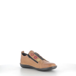 Baskets Basses en Cuir Jaune