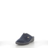 Mules en Textile Bleu Marine