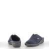 Mules en Textile Bleu Marine
