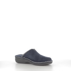 Mules en Textile Bleu Marine