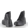 Baskets Montantes Unisexe en Cuir Noir