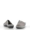 Pantoufles grises en textile