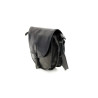 Sac à Bandoulière en Cuir Noir avec Rabat Bear