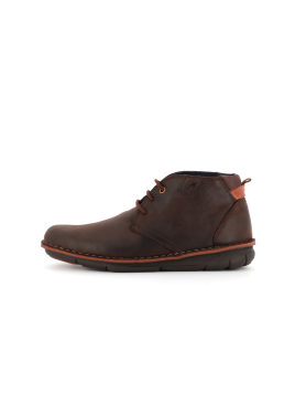 basket montante en cuir marron
