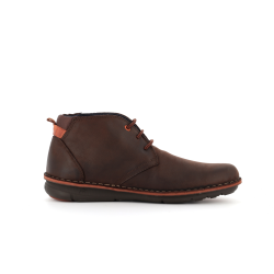 basket montante en cuir marron
