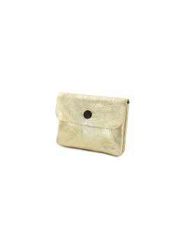 Portemonnaie doré cuir