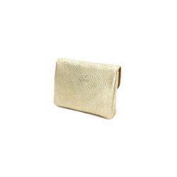 Portemonnaie doré cuir
