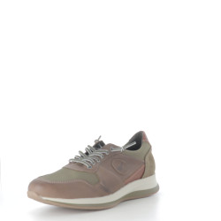 Baskets kaki en cuir