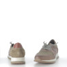 Baskets kaki en cuir