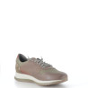 Baskets kaki en cuir