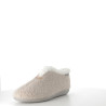 Pantoufles en textile beige