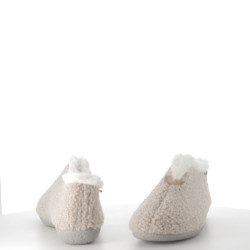 Pantoufles en textile beige