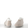 Pantoufles en textile beige