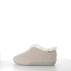 Pantoufles en textile beige