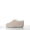 Pantoufles en textile beige