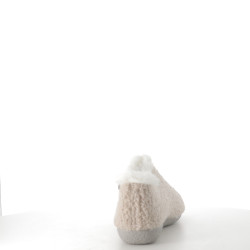 Pantoufles en textile beige