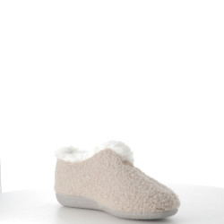 Pantoufles en textile beige