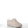Pantoufles en textile beige
