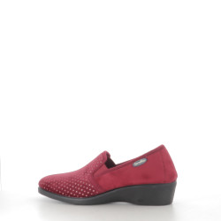 Pantoufles en textile rouges