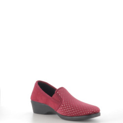 Pantoufles en textile rouges