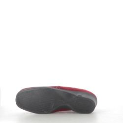 Pantoufles en textile rouges