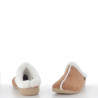 Pantoufles en textile marron