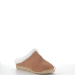 Pantoufles en textile marron