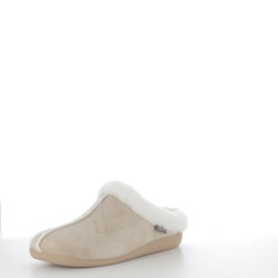 Pantoufles en textiles beige