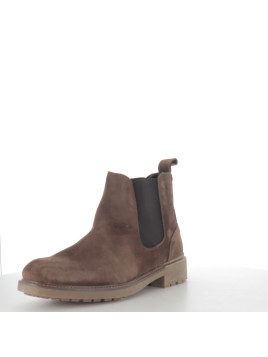 Bottines en cuir marron