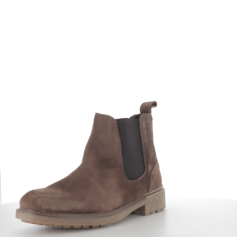 Bottines en cuir marron