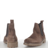 Bottines en cuir marron