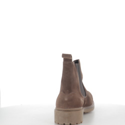Bottines en cuir marron