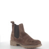 Bottines en cuir marron