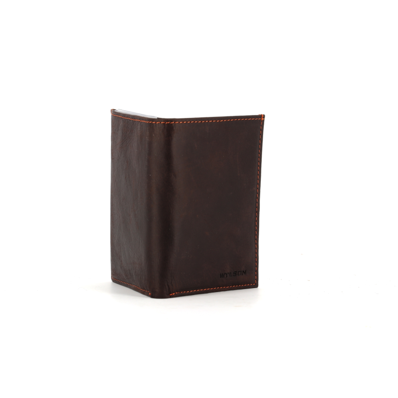 portefeuille en cuir marron
