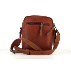 pochette en cuir marron