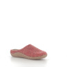 Pantoufles en laine rouge