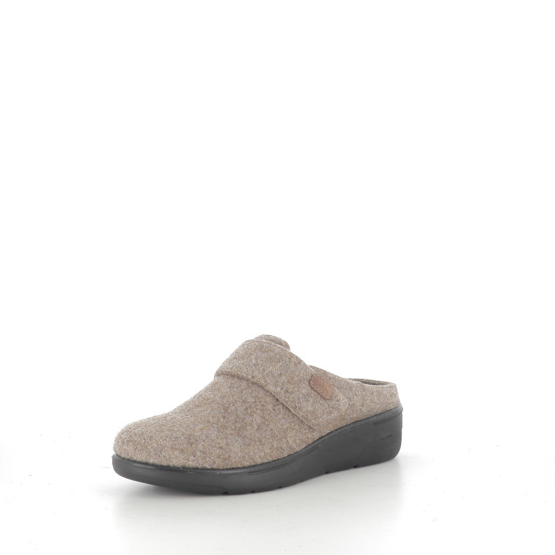 Pantoufles en laine beige