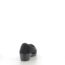 Pantoufles noires en textile avec détails