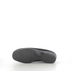 Pantoufles noires en textile avec détails
