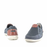 Mocassins bleus en daim et textile