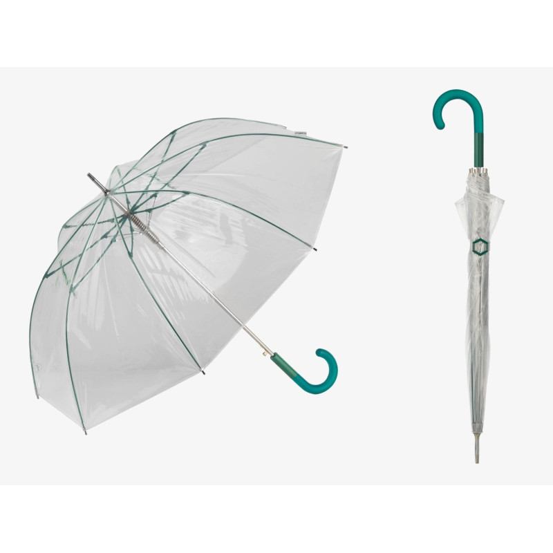 Parapluie long transparent Clima