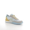Baskets basses bleues blanches et jaunes